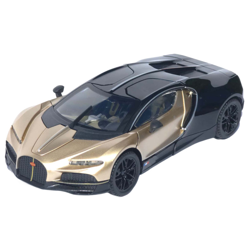 Машинка метал Bugatti Chiron АвтоЕксперт 1:24 золотиста звук світло інерція 20,5*10*5,5 см (G6601-52)