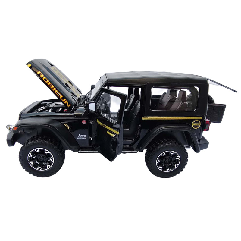 Машинка метал Jeep Wrangler Rubicon джип вранглер чорний 1:24 світло звук 21,5*8*9см (GT - 94911)