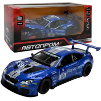 Машинка металева BMW M6 GT3 синя 1:24 світло звук відкр двері капот 20,5*8,5*5,5 см (68255B)