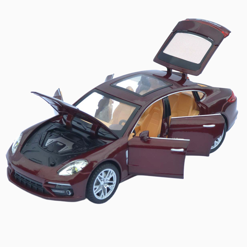 Машинка метал Porsche Panamera АвтоЕксперт бордова 1:24 звук світло інерція 20*7,5*6 см (3120-04)