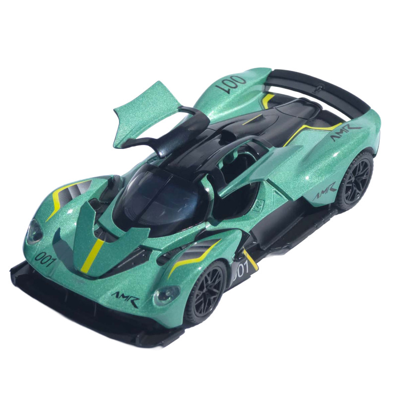 Машинка метал Aston Martin Valkyrie АвтоЕксперт зелена 1:32 звук світло 15*6*4 см (L-0508-85)