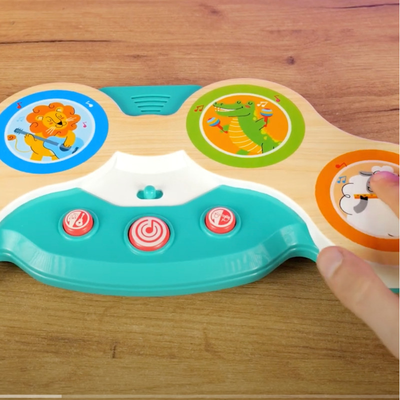Гра Веселі ритми WToys укр мова сенсорна факти про тварин барабан звуки муз інстр казки пісні 38,5*4*17см (18480)