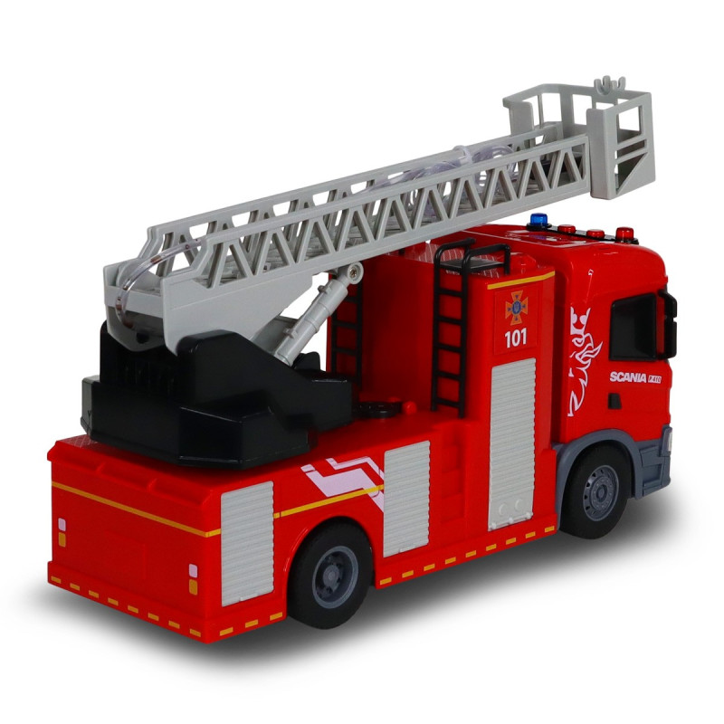 Пожежна машина Scania (світло, звук, функція води), Big Truck, TechnoDrive, 31х10х16 см (6407KS)