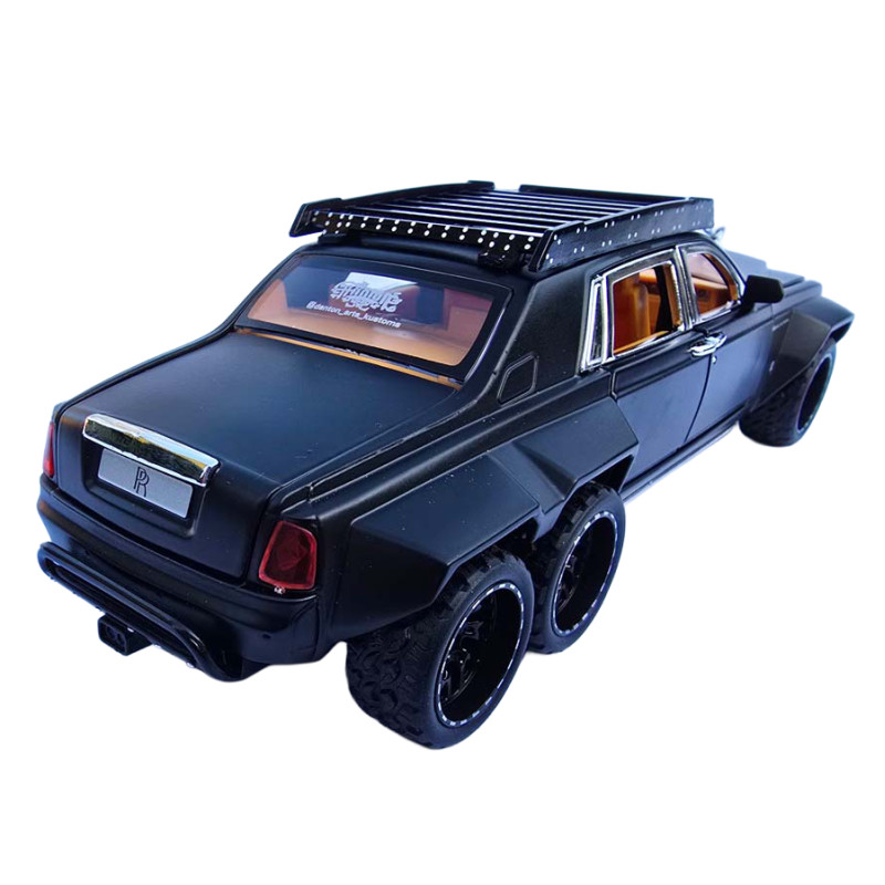 Машинка металева Rolls-Royce Cullinan 6x6 Ролс ройс 1:32 чорний звук світло 18*7*5,5 см (62371)