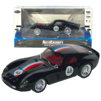 Машинка металл Ferrari 250 GTO черная 1:32 свет звук инерция откр дверь капот багажник (TK-42580)