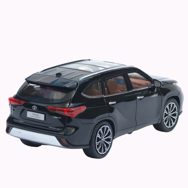 Машинка метал Toyota Highlander АвтоЕксперт чорна 1:24 світло звук відкр двері капот багажник (1980-08)
