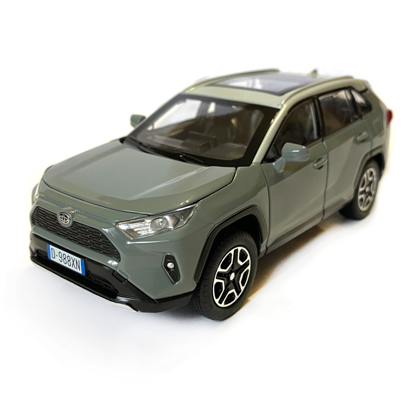 Машинка металева Toyota RAV4 Sport Тойота рав 4 спорт сіра 1:32 звук світло інерція відкр двері багажник капот гумові колеса 15,5*7*6см (AP-1967)