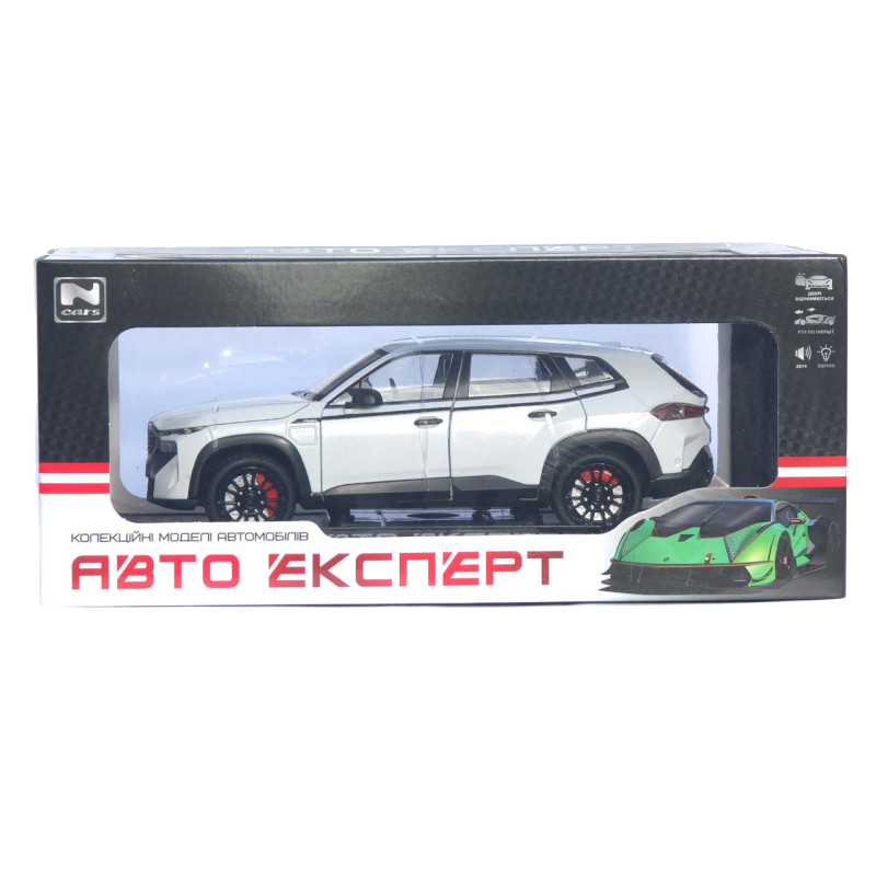 Металева модель BMW XM АвтоЕксперт біла 1:24 звук світло інерція 21*8,5*7 см (G6330-16)