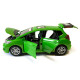 Машинка металева дитяча Honda Fit, зелена, металева, 1:32, звук, світло, інерція, відкриваються двері, багажник, капот, 15*5*6см (GT - 04600)