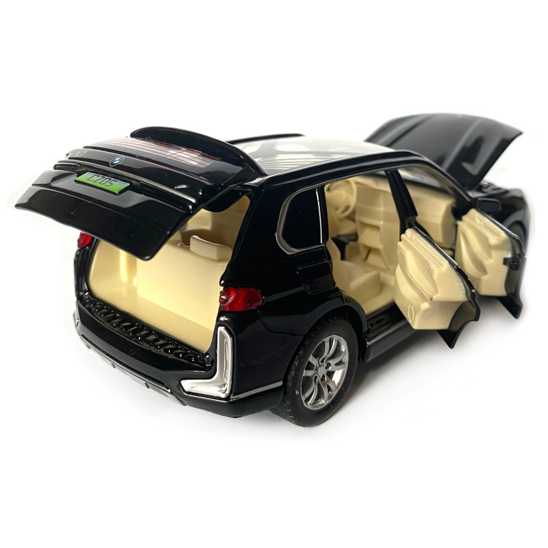 Машинка металева дитяча BMW X7, БМВ,чорна, 1:32, Автоексперт, звук,світло,інерція, відкр двері,багажник,капот, 16*6*5 (GT-01120)