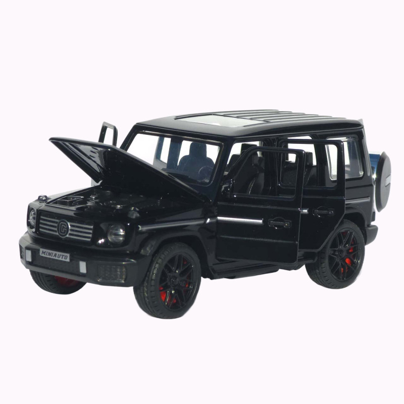 Машинка метал Mercedes-Benz G-Class (Гелендваген) АвтоЕксперт чорна 1:32 звук світло (LF-80110)