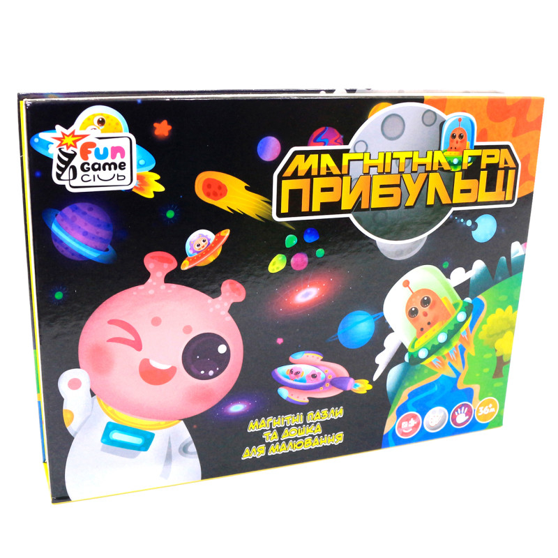 Настільна магнітна гра Fun Game «Космічні прибульці» 68 елем. 27*20*4 см (18094)