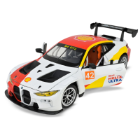 Машинка металева BMW M4 GT3 Автопром 1:24 біла світло звук відкр двері капот 20,5*8,5*5 см (661277E)