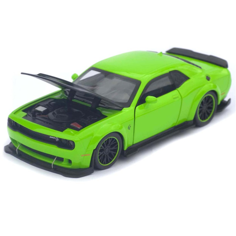 Машинка метал Dodge Challenger SRT Hellcat Redeye зелена 1:32 світло звук інерція 15*6,5*4 см (TK-12200)