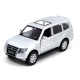 Іграшкова машинка металева MITSUBISHI PAJERO 4WD TURBO, мітсубісі паджеро турбо, срібний, відкр двері, інерція, 1:43 (250282)