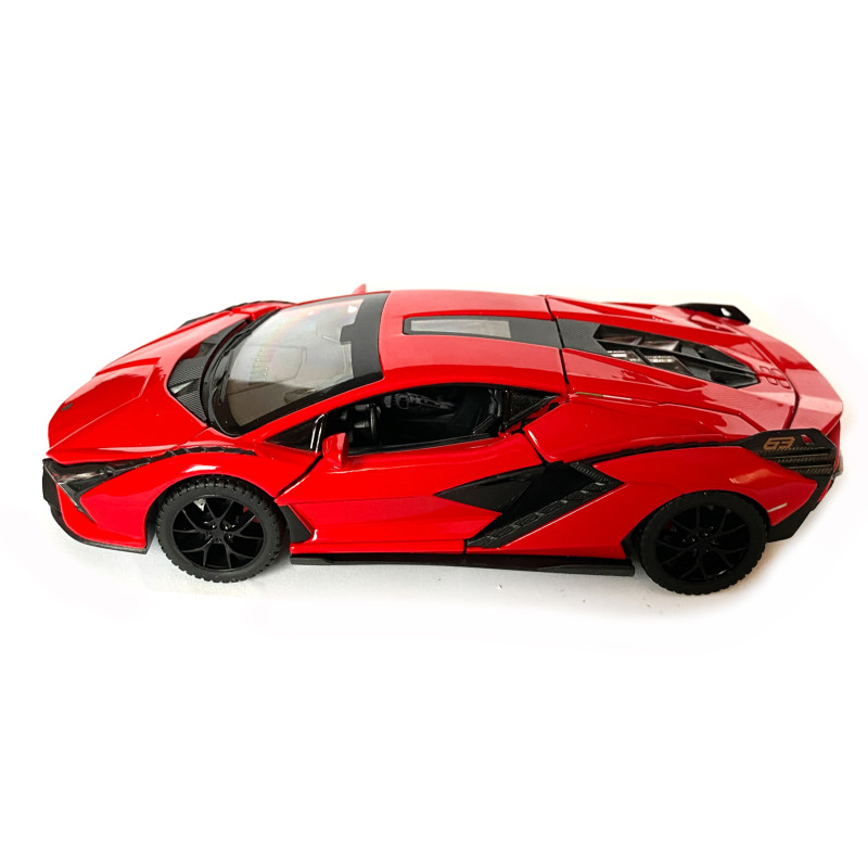 Іграшкова машинка металева Lamborghini Sian, Ламборгіні сіан, червоний, звук, світло, інерція, відкр двері, багажник, капот, Автоексперт, 1:32,15,5*7*5см (ТК-10517)