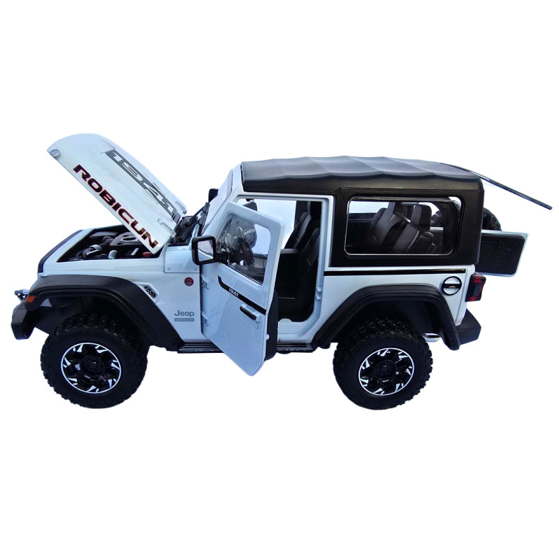 Машинка метал Jeep Wrangler Rubicon джип вранглер білий 1:24 світло звук 21,5*8*9см (GT - 94911)