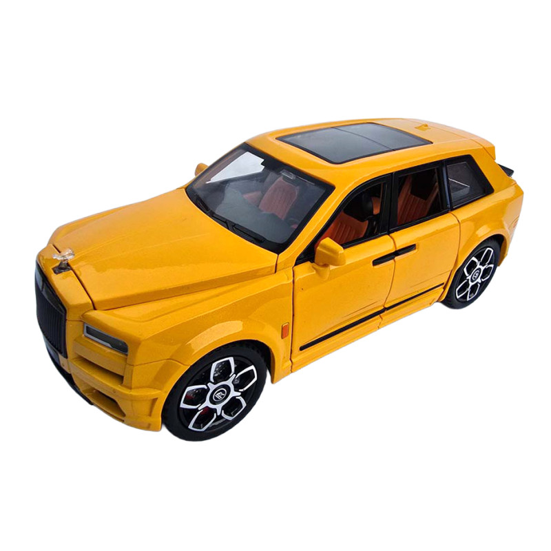 Машинка металева Rolls-Royce Cullinan 1:24 ролс ройс жовтий світло звук 22*9*7,5см (RS-81720)