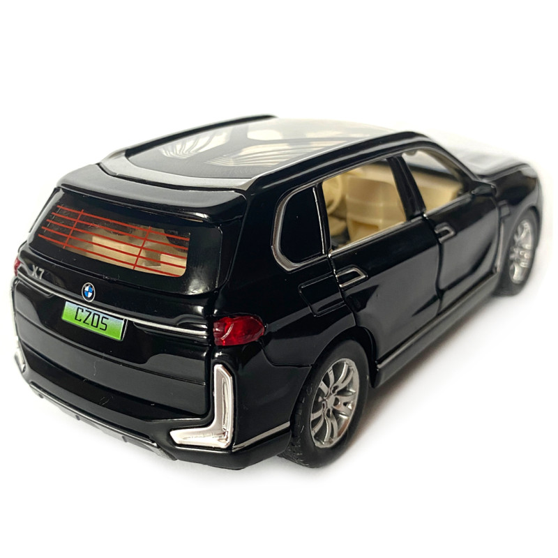 Машинка металева дитяча BMW X7, БМВ,чорна, 1:32, Автоексперт, звук,світло,інерція, відкр двері,багажник,капот, 16*6*5 (GT-01120)