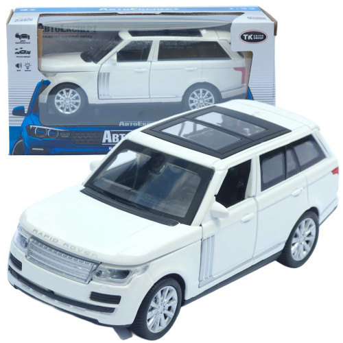 Машинка метал Range Rover Vogue АвтоЕксперт біла 1:32 звук світло відкриваються двері капот багажник (72655)