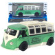 Машинка метал Volkswagen Type 2 (T1) зелена 1:32 світло звук інерція відч двері (TK-19102)