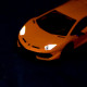 Машинка металл Lamborghini Aventador SVJ Автопром оранжевая свет звук откр двери 15*6*3,5 см (68473)