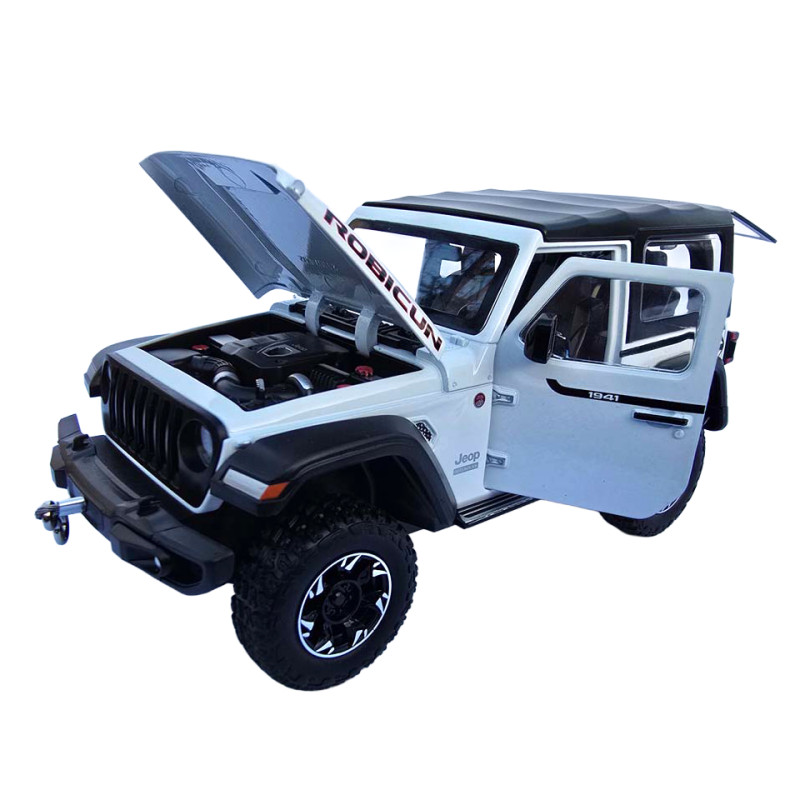 Машинка метал Jeep Wrangler Rubicon джип вранглер білий 1:24 світло звук 21,5*8*9см (GT - 94911)