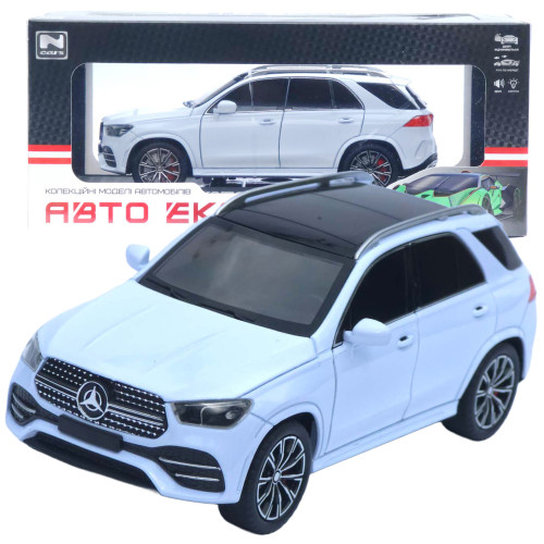 Машинка метал Mercedes-Benz GLE-Class АвтоЕксперт біла 1:24 звук світло інерція 20,5*8,5*7,5 см (G9775-15)