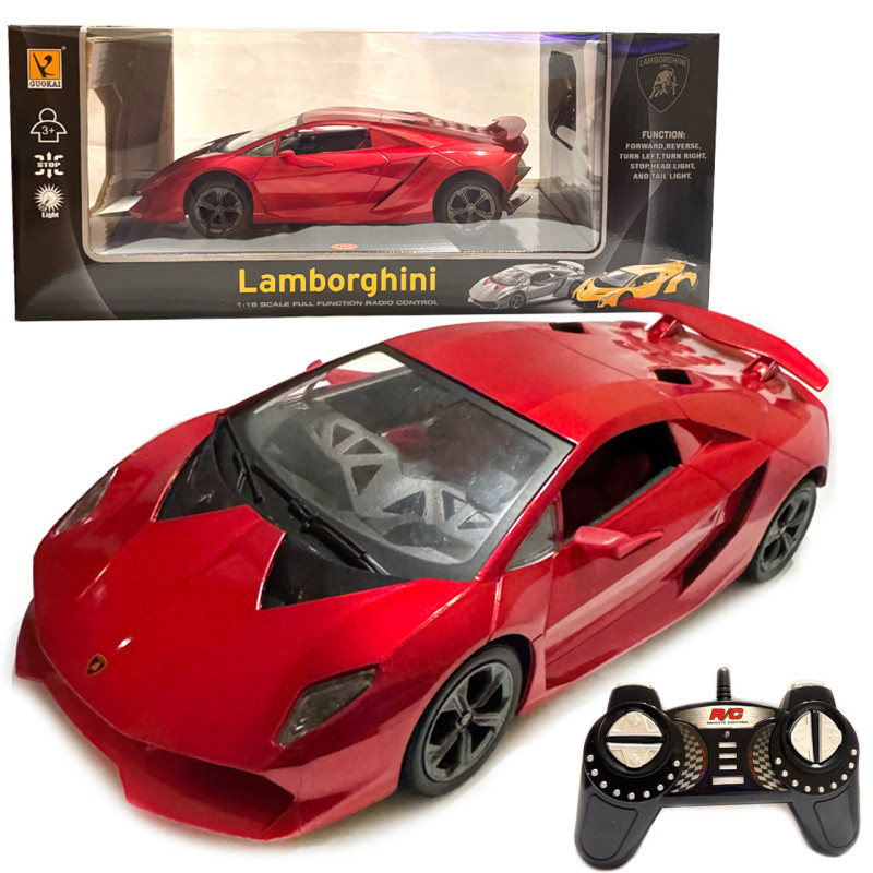 Машина на радіокеруванні Lamborghini Ламборгіні червона світло 1:18 акум 4,8V 23,5*10*7см (866-1822 B)