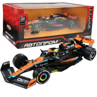 Металева модель боліда з гонщиком McLaren MCL60 2023 Автопром 1:24 світло звук 23*8*4 см (68290A)