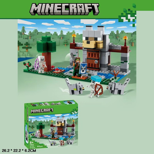 Конструктор Вовк із Цитаделі Minecraft Майнкрафт 312 деталей 26*22*6 см (11842)