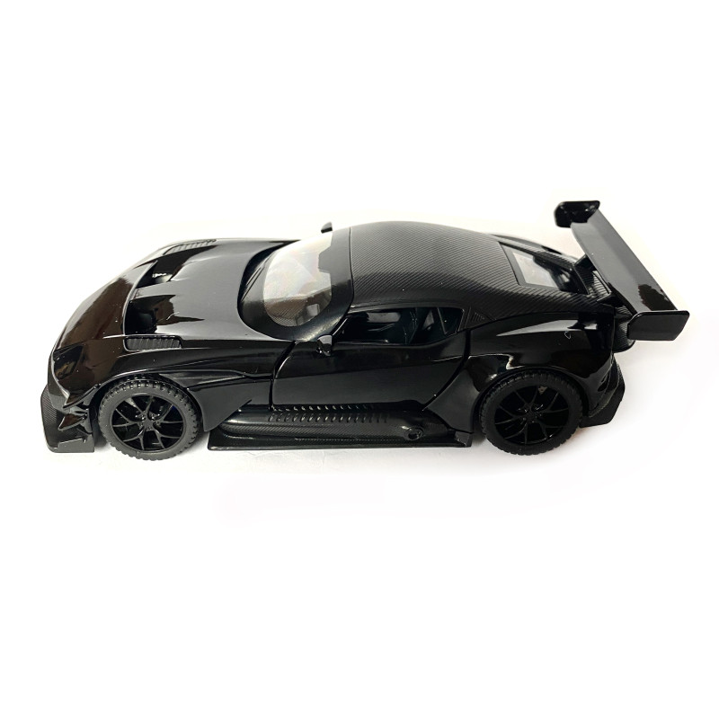 Іграшкова машинка металева Aston Martin Vulcan, астон мартін, чорна, звук, світло, інерція, откр двері, капот, Автоексперт, 1:32,14,5*7*4,5 см (ТК-10601)