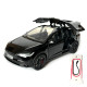 Машинка металева Tesla Model X Electrocar Тесла Модель X Електрокар чорна 1:24 зарядна станція звук світло відч двері капот багажник гум колеса 18*6*8см (AP-2004)