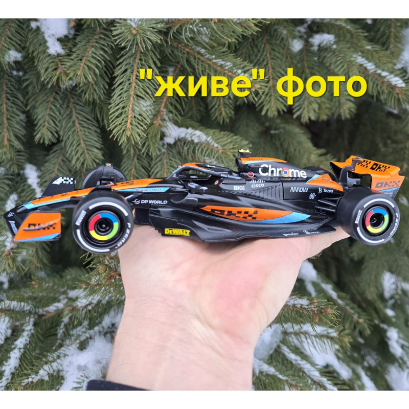 Металева модель боліда McLaren MCL60 2023 Автопром 1:24 світло звук 23*8*4 см (68287A)