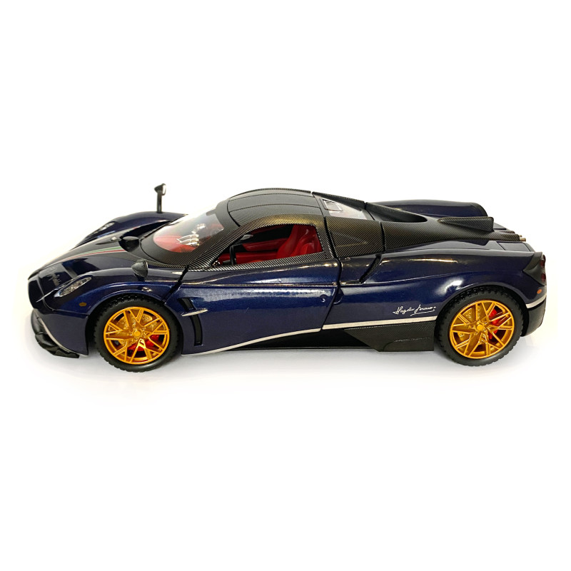 Машинка металева іграшкова Pagani huayra Roadster, Авто Експерт, 1:24, синя, світло, звук, інерція, відкр. двері, 21*5,5*9см. (GT-01557)