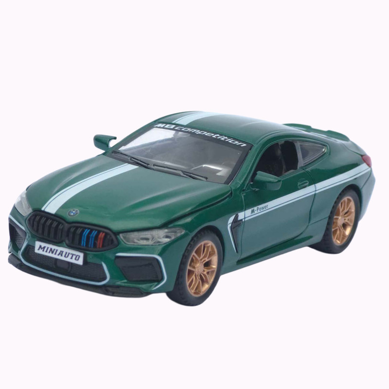 Машинка метал BMW M8 Competition АвтоЕксперт зелена 1:32 звук світло інерція 15*6,5*4 см (LF-93732)