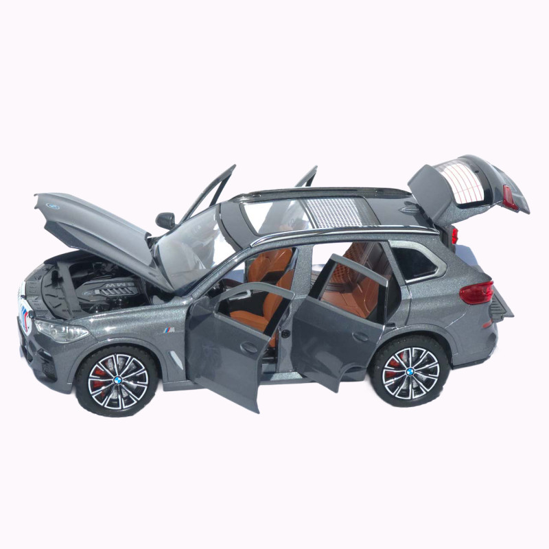 Машинка метал BMW X5 M Sport АвтоСвіт срібляста 1:24 звук світло інерція 20,5*9,5*7,5 см (AP-2012)