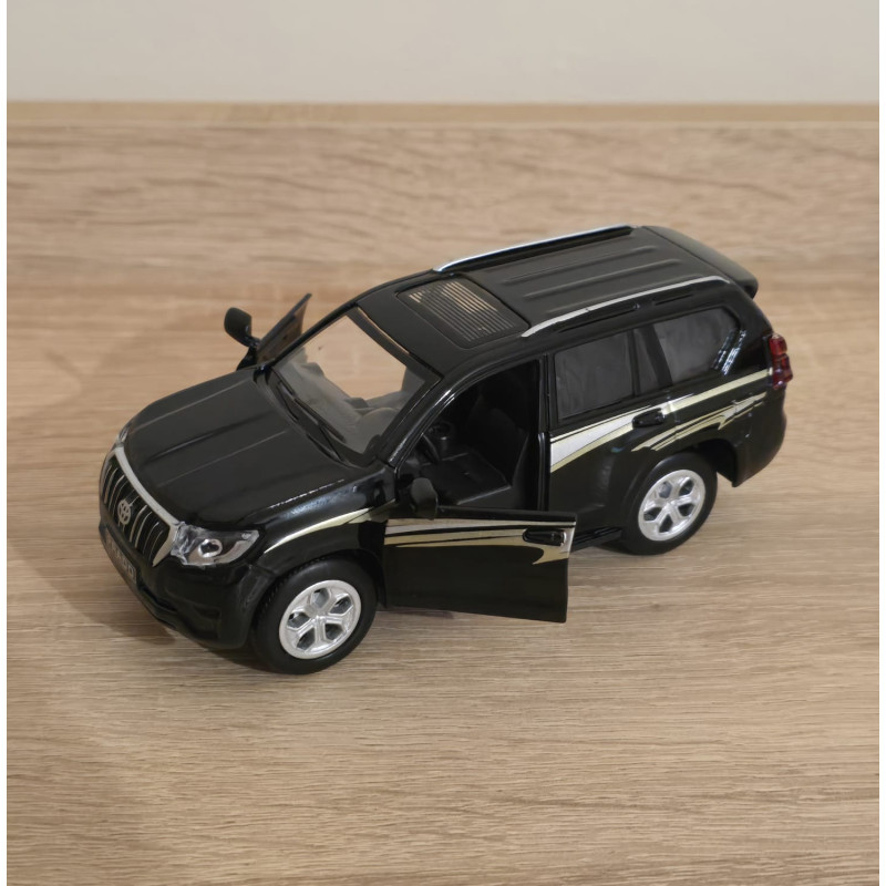 Машинка металева Toyota Prado Тойота Прадо чорна 1:40 відкр двері 5*12*5см (KM6189D)