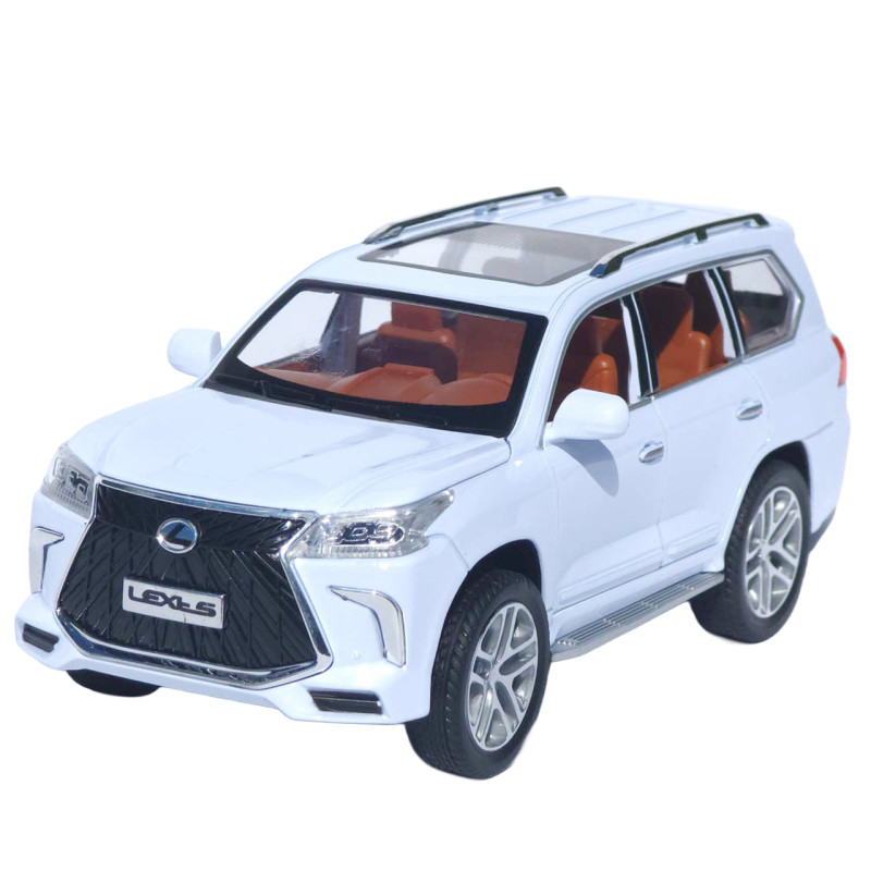 Машинка метал Lexus LX 570 АвтоЕксперт біла 1:24 звук світло інерція 20*8,5*8 см (G6498-5)