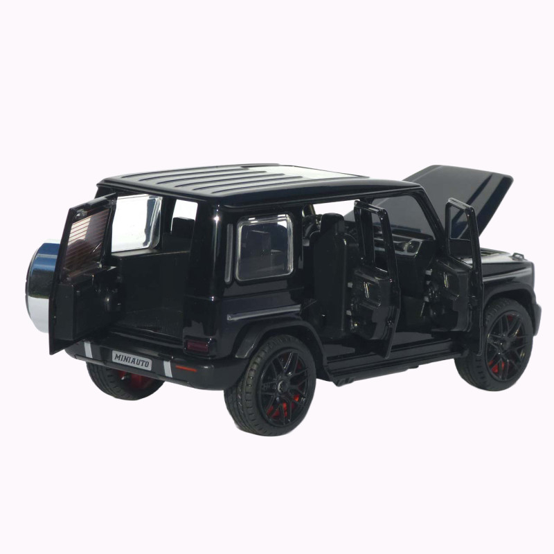 Машинка метал Mercedes-Benz G-Class (Гелендваген) АвтоЕксперт чорна 1:32 звук світло (LF-80110)