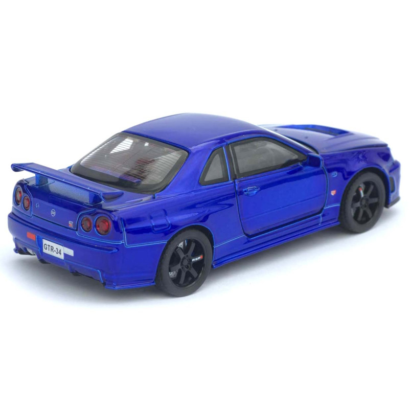 Машинка метал Nissan Skyline GT-R синя 1:32 світло звук інерція відч двері капот багаж (TK-13306)