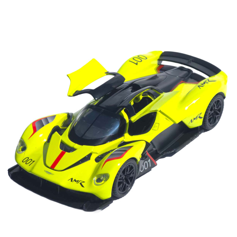 Машинка метал Aston Martin Valkyrie АвтоЕксперт жовта 1:32 звук світло 15*6*4 см (L-0508-85)