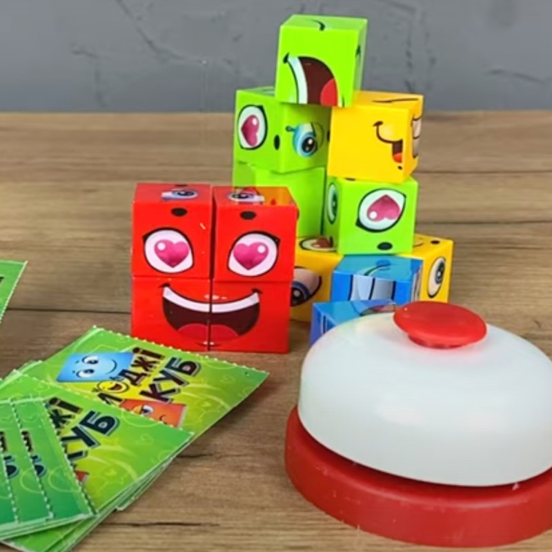 Настільна гра Емоджі куб FUN Game 48 карток дзвінок кубики кор 25*5,5*22см (68831)