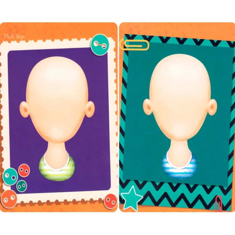 Дитяча настільна гра "Фейсики" Vladi Toys на магнітах, 47 магнітів (VT3702-15)