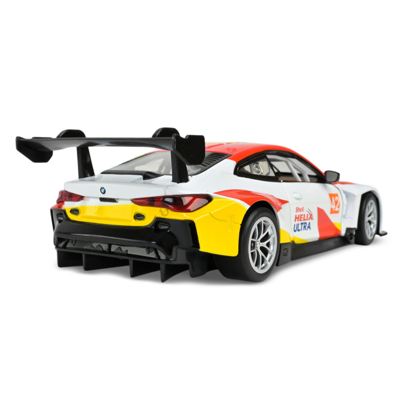 Машинка металева BMW M4 GT3 Автопром 1:24 біла світло звук відкр двері капот 20,5*8,5*5 см (661277E)