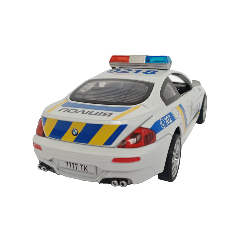 Машинка металева Поліція BMW «АвтоЕксперт» світло, звук 15*6*5см (TK-7777)