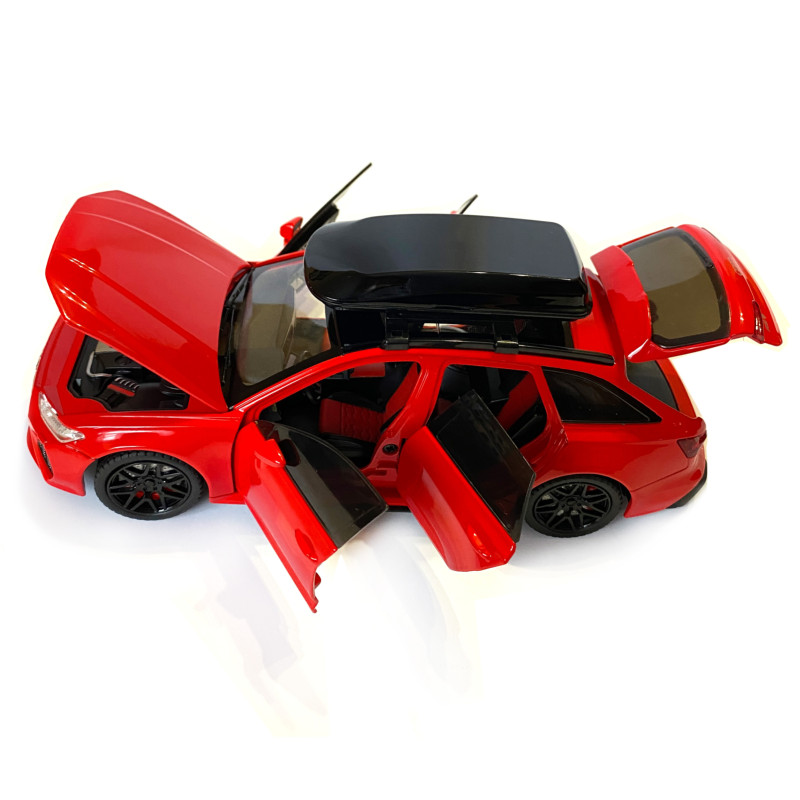 Машинка металева Audi RS6 ауді червона 1:24 світло інерція відкриваються двері багажник капот багажник резина колеса 21*8*8см (AP-2070)