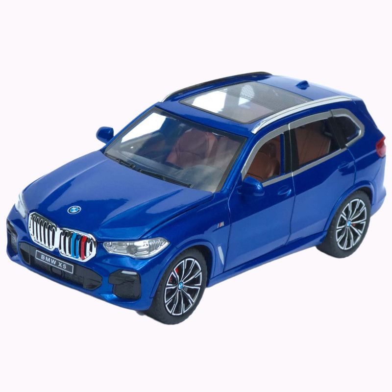 Машинка метал BMW X5 M Sport АвтоСвіт синя 1:24 звук світло інерція 20,5*9,5*7,5 см (AP-2012)
