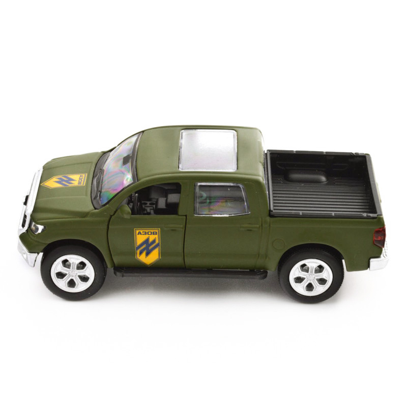 Машинка металева серії Шеврони Героїв Toyota Tundra Азов 1:40 мілітарі 5*12*4см (KM6008)