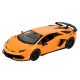 Машинка металл Lamborghini Aventador SVJ Автопром оранжевая свет звук откр двери 15*6*3,5 см (68473)
